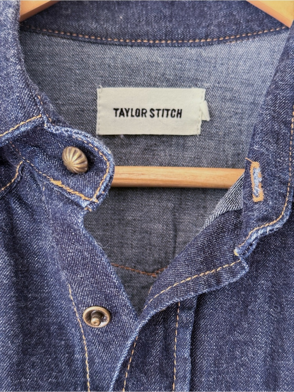 Dark Indigo Denim Western Shirt - Picture 3 of 7